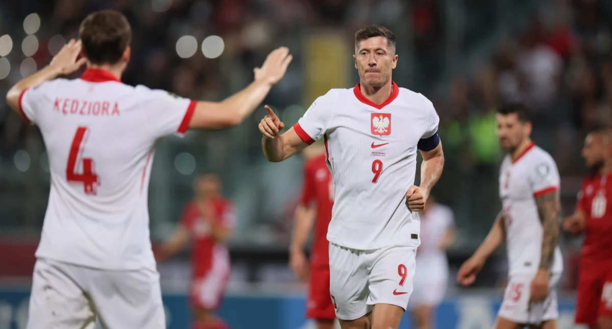 Robert Lewandowski podczas meczu eliminacyjnego mistrzostw świata z Maltą/PAP