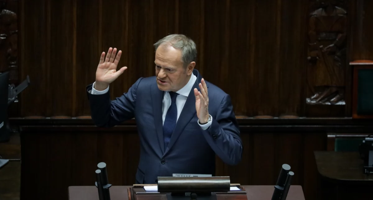 Premier Donald Tusk w Sejmie. Fot. PAP
