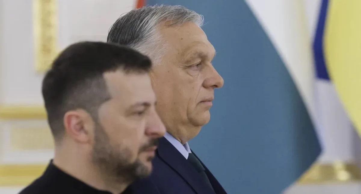 Wołodymyr Zełenski i Viktor Orban Fot. PAP/EPA/SERGEY DOLZHENKO