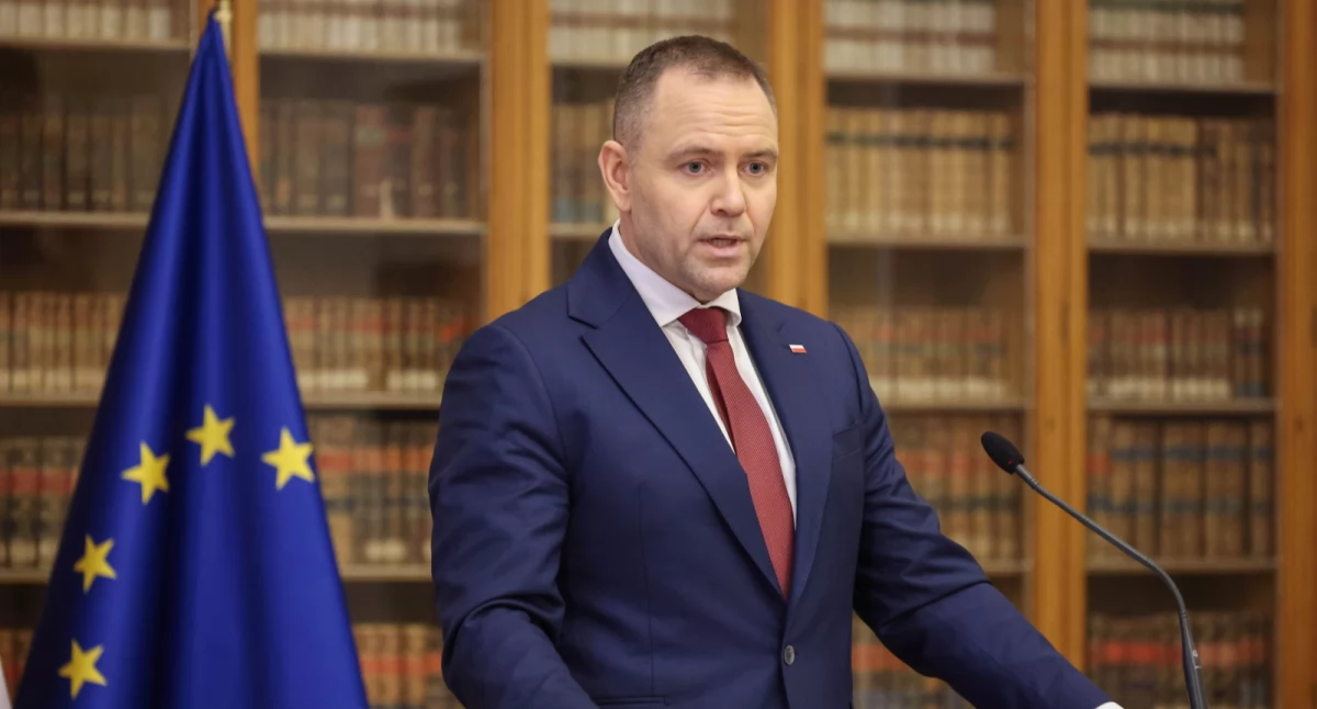 Prezydent RP Karol Nawrocki wygłasza wykład w Auli Patriotycznej Uniwersytetu Karola w Pradze./PAP