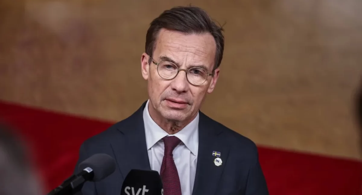 Premier Szwecji Ulf Kristersson. Fot. PAP/EPA/CHRISTOPHE PETIT TESSON