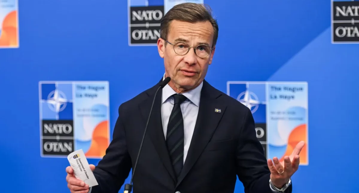 zdjęcie, premier Szwecji Ulf Kristersson, PAP