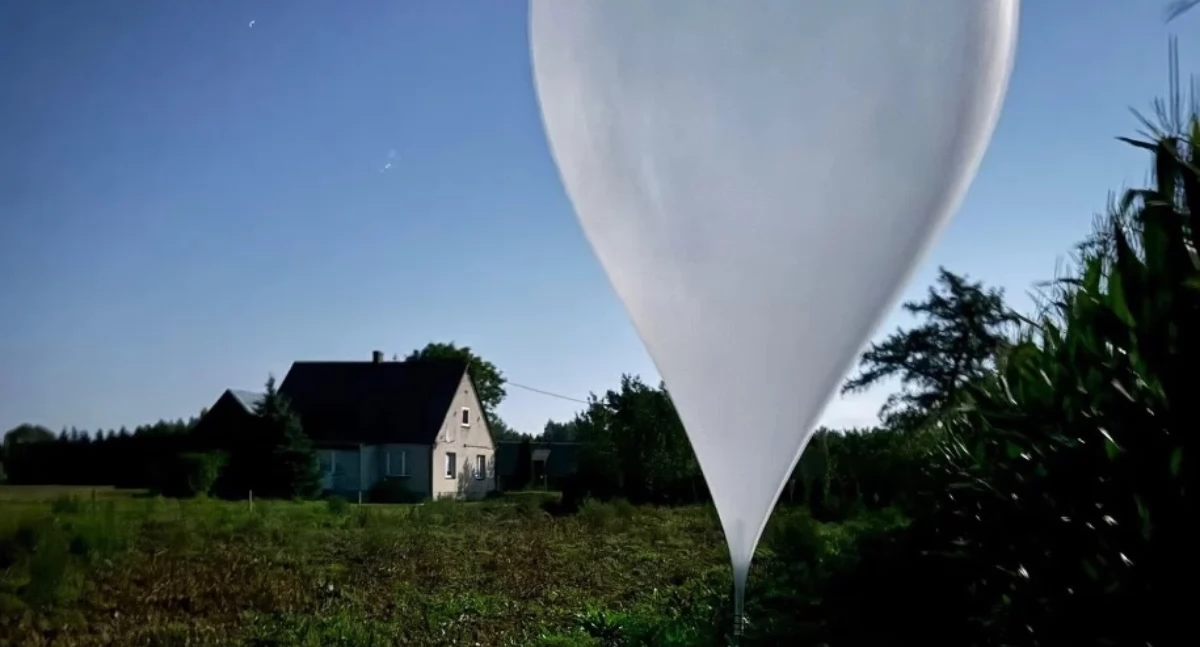  Przemyt papierosów balonami z Białorusi. Fot. Podlaska Straż Graniczna 