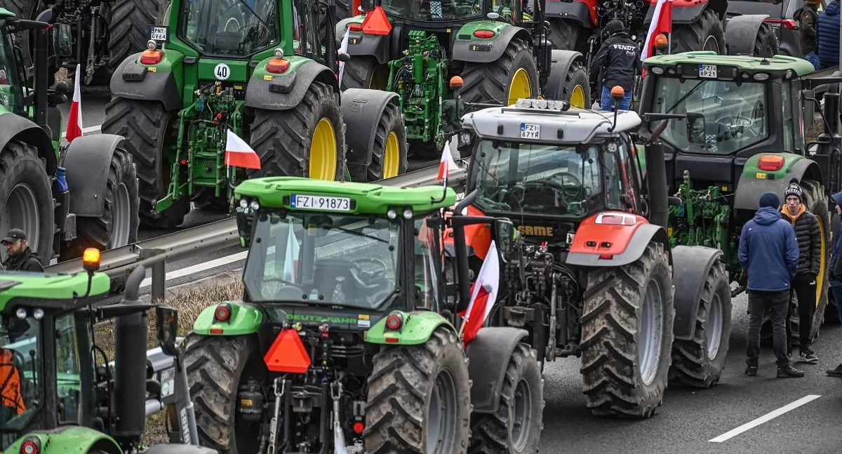 Rolnicy protestujący w Białymstoku