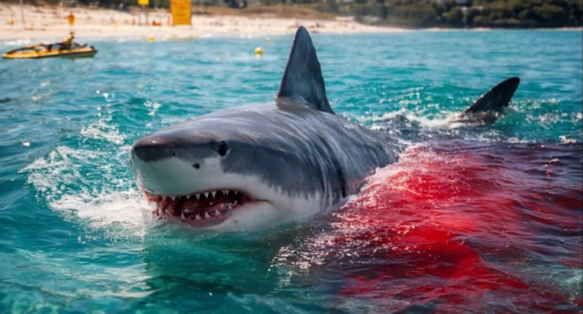 Informacje ze Świata, Tragiczny finał ataku rekina - zdjęcie, fotografia