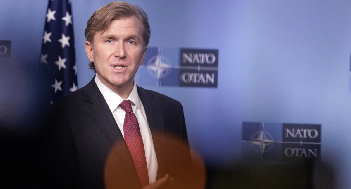 Wiceszef Pentagonu Elbridge Colby  // fot. PAP/EPA/OLIVIER MATTHYS