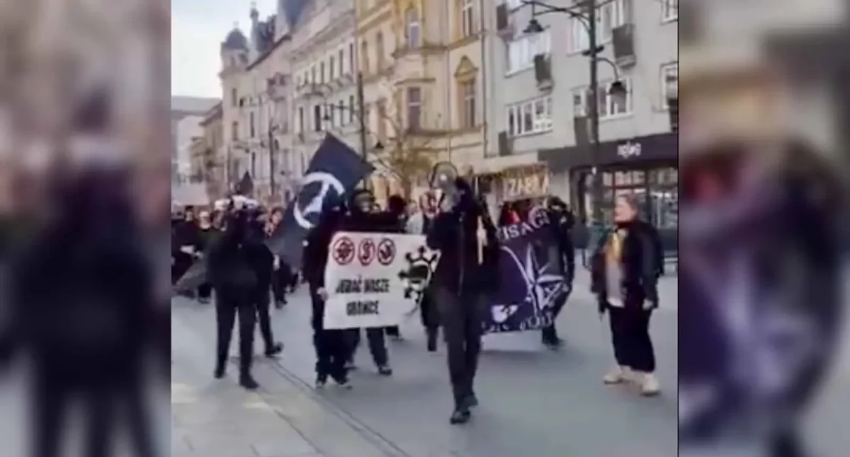Źródło: X / Młodzież Wszechpolska | Łódzki Marsz Antyfaszystowski