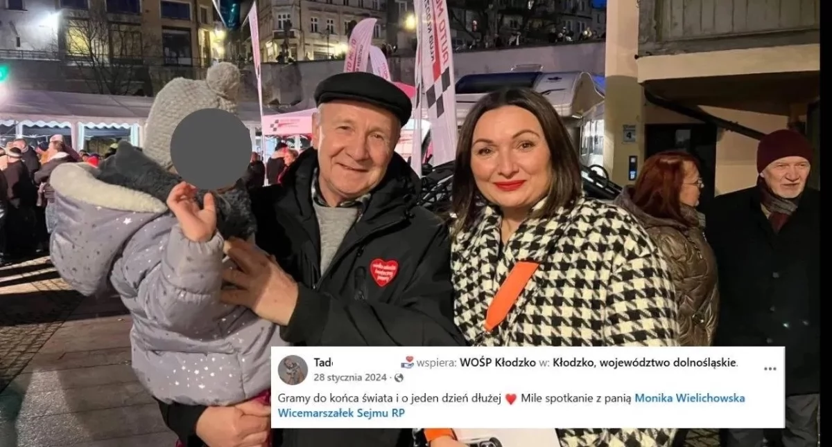 Monika Wielichowska z ojcem Kamili L./Facebook