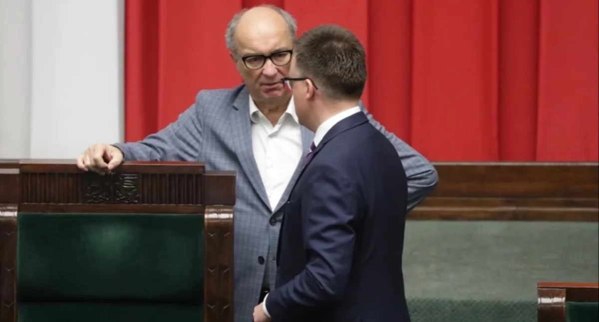 Włodzimierz Czarzasty i Szymon Hołownia/Tomasz Gzell /PAP
