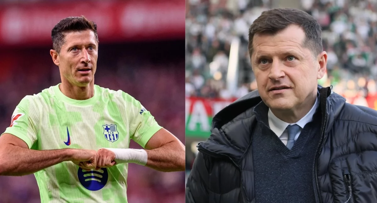 Robert Lewandowski i Cezary Kucharski  Foto: PAP/EPA/Javier Zorrilla, PAP/Leszek Szymański