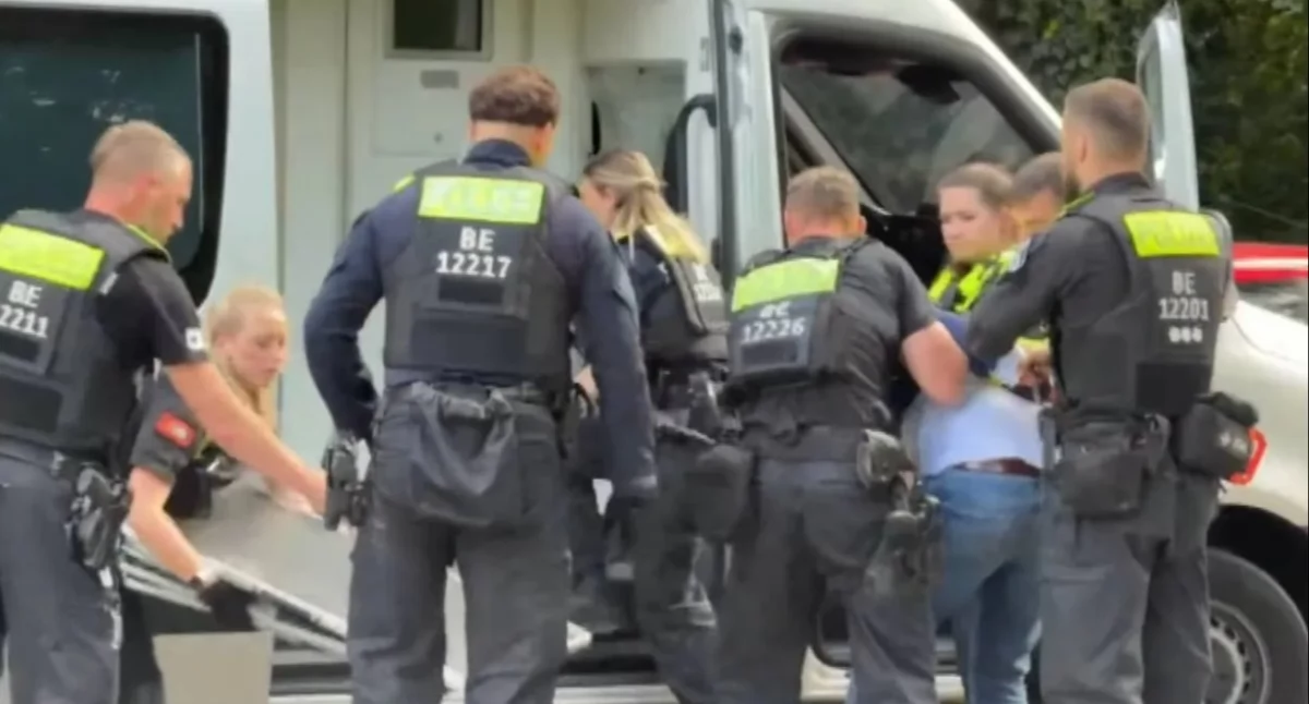 screen - Telewizja Republika / Niemiecka policja pobiła Polaków