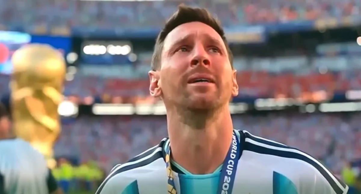 Piłka nożna, Messi pożegnał mundial łzami - zdjęcie, fotografia