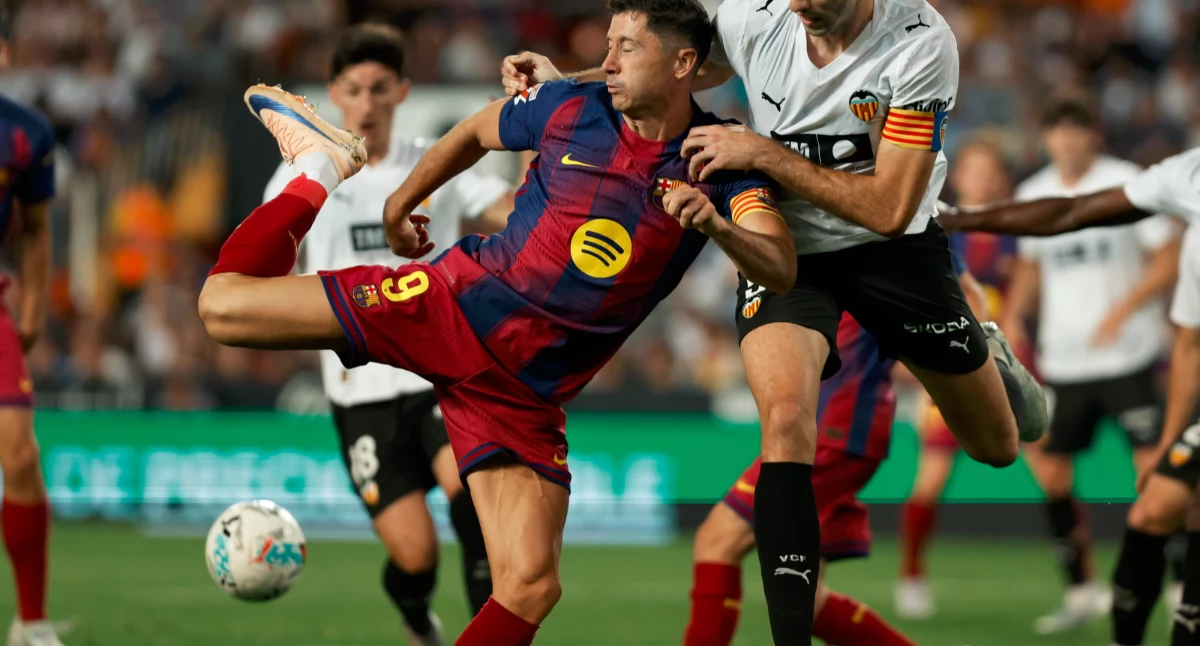Liga hiszpańska - Lewandowski z golem na pożegnanie z Barceloną