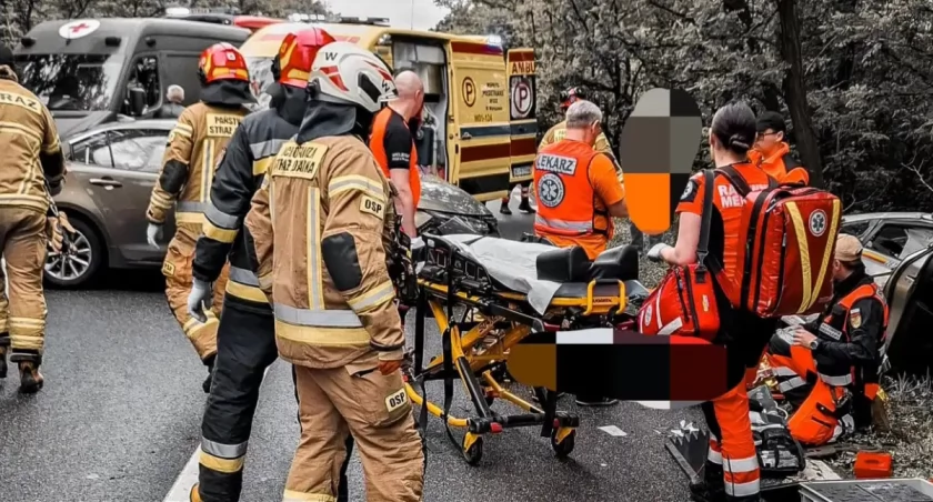 Sekundy od tragedii w Wesołej. Trzy osoby trafiły do szpitala