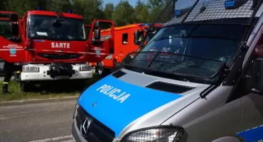 Autobus stanął w ogniu na Zakopiance
